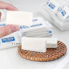 SLequipo travel-size soap bars, compact 0.35 oz, ideal for luggage and on-the-go stays