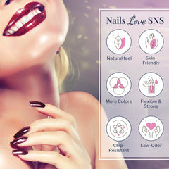 SNS Nail Dip Powder Arm Candy nails after application with glossy, durable finish