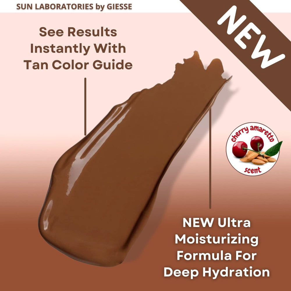 Sun Laboratories by Giesee Ultra Dark Self Tanning Lotion 32oz pump-dispense shows easy, even application.