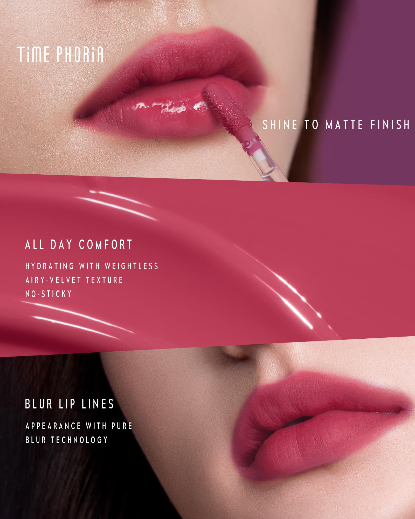 TIMEPHORIA Altera 011 Quiver vibrant pink color for modern lip look
