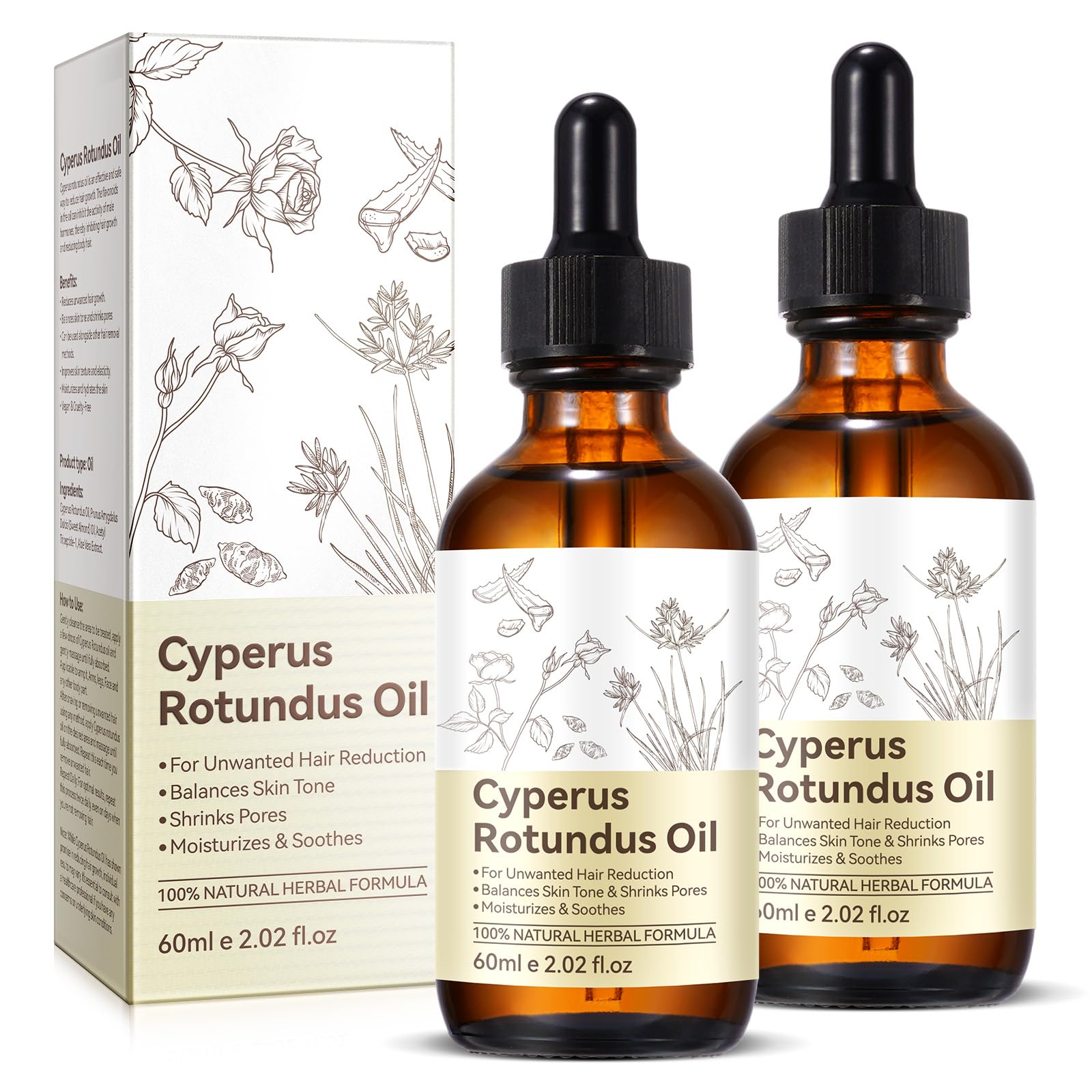 Tiuedu Cyperus Oil bottle closeup showing premium natural formula for skin