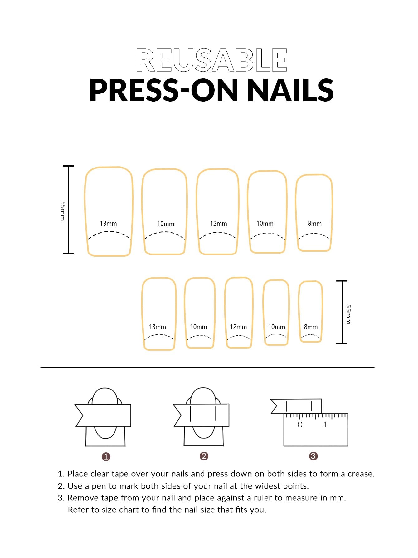 Tmani gift-ready nail set for parties and festivals