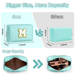 TOPEAST waterproof PU leather makeup bag protects cosmetics from leaks.