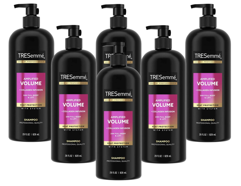 Hair after using TRESemmé 24 Hour Body Shampoo showing lifted, manageable strands.
