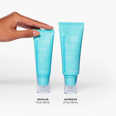 TULA primer applied on cheek delivers a subtle glow and smoother finish.