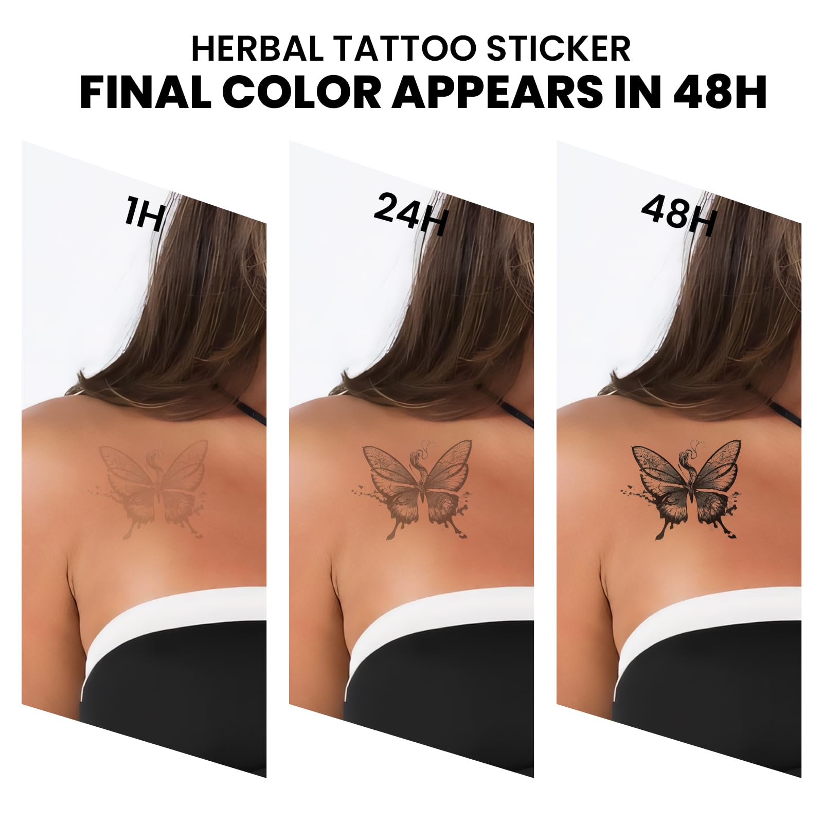 UBICA tattoo packaging set with two sticker sheets and wipes