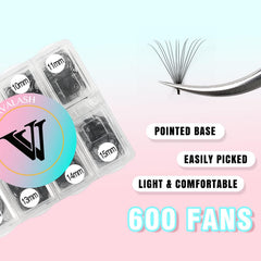 VAVALASH premade fans grid layout helps organized application.