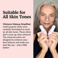 Vibriance Mature skin-friendly formula highlights texture and radiance without heaviness.