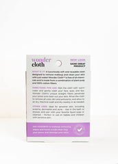 Wonder Cloth soft fibers exfoliate gently while removing makeup.