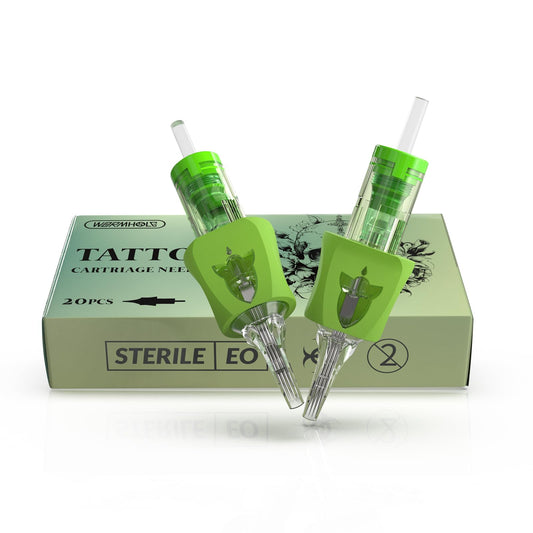 Wormhole Tattoo 1211RM cartridge needle with finger ledge for precise control