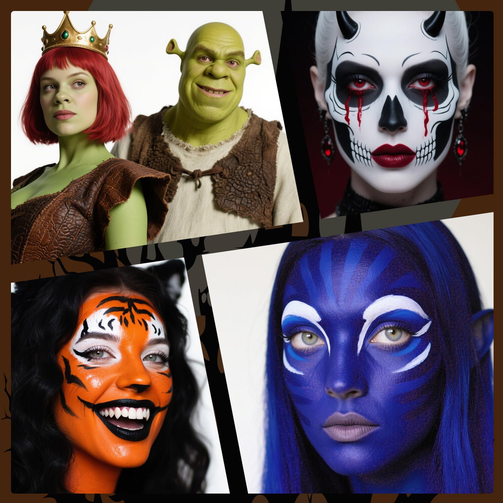 YBUETE Joker makeup ideas for playful, bold character design