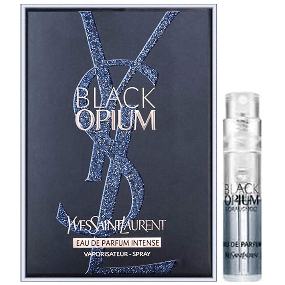 YSL Black Opium Intense sample vial, ideal for on-the-go fragrance testing